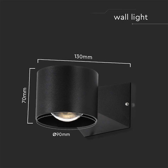 V-TAC Lumină de exterior montată pe perete LED IP65 5W cu Alb Cald Lumină Dublu Fascicul