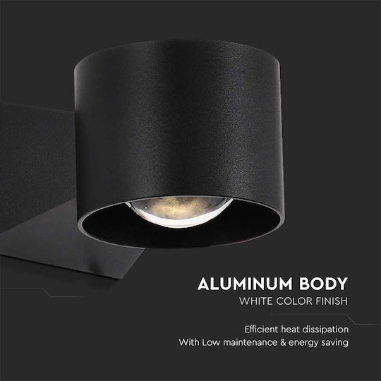 V-TAC Lumină de exterior montată pe perete LED IP65 5W cu Alb Cald Lumină Dublu Fascicul