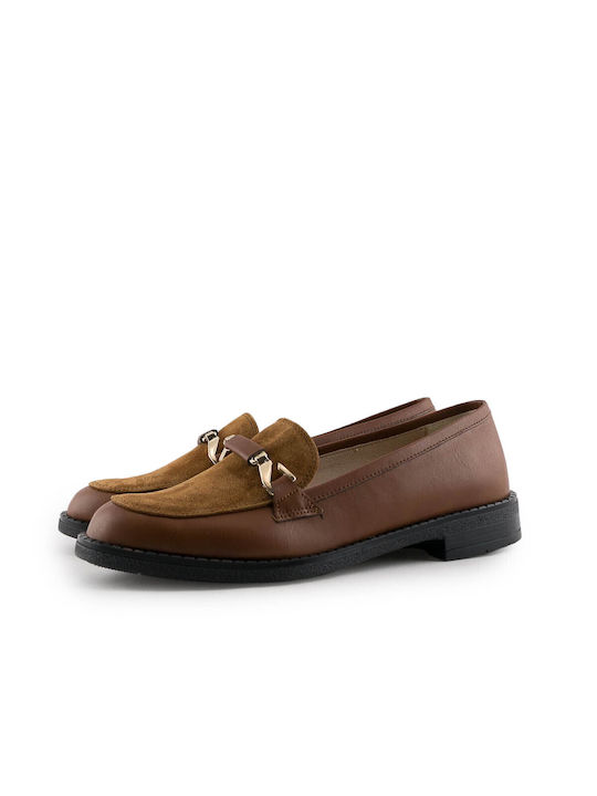 Stefania Damen Loafers in Tabac Braun Farbe