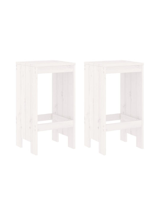 Stool for Bar Outdoor White 40x36x75cm
