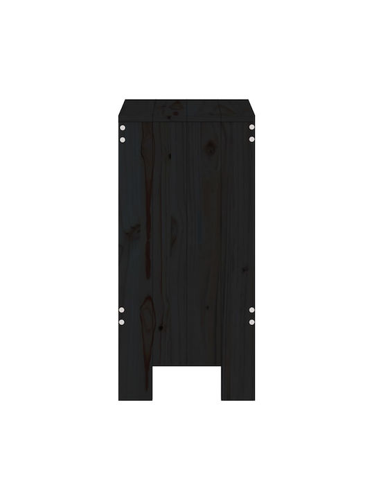 Stool for Bar Outdoor Black 40x36x75cm