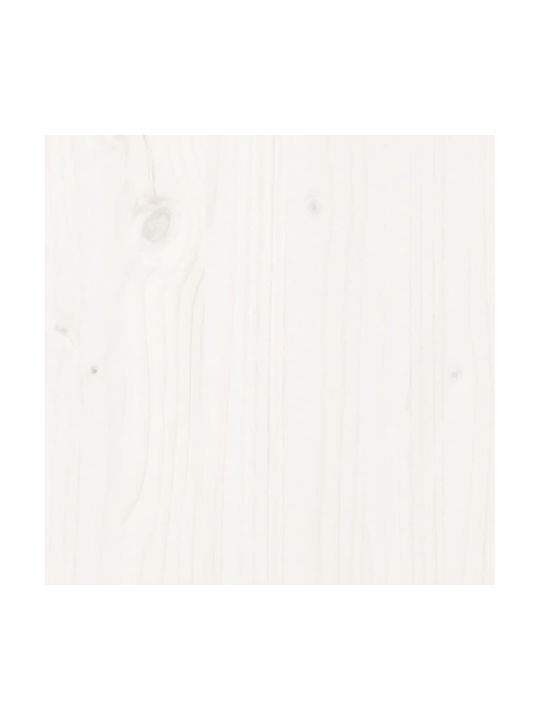 Wooden Garden Stool White 2 Pieces 40x36x45cm