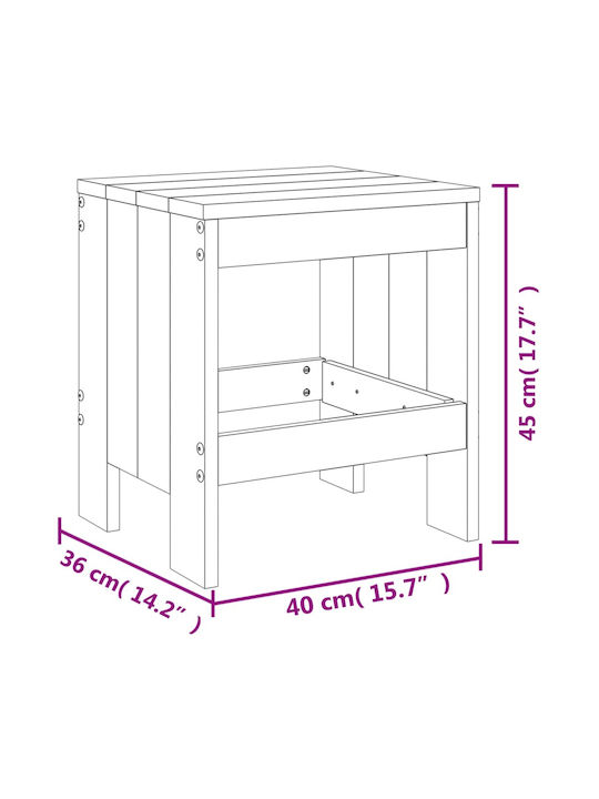 Băncuțe De Grădină Din Lemn Culoarea Mierii 2 Buc 40x36x45cm
