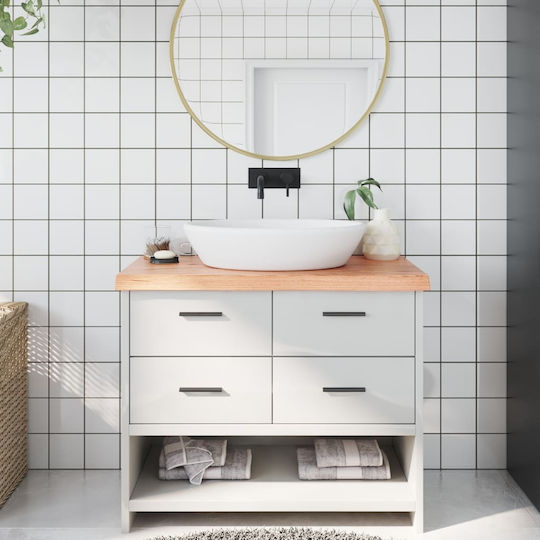 vidaXL Countertop without Sink L100xW40xH6cm Brown