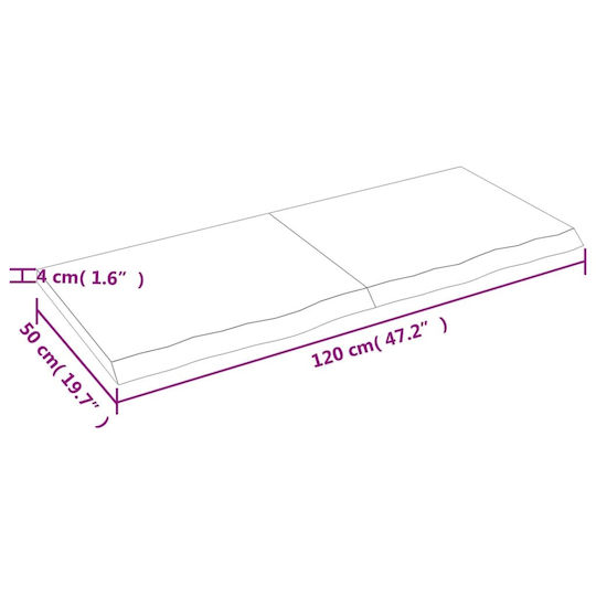 vidaXL Шкаф без Мивка Д120xШ50xВ4см Кафяв