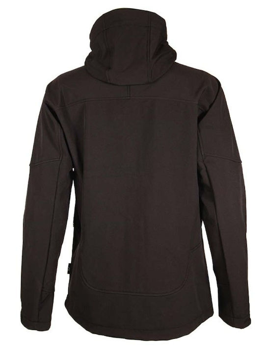 Χειμωνιάτικο Μπουφάν Softshell Αδιάβροχο και Αντιανεμικό Μαύρο