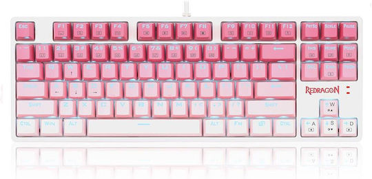 Redragon K645W-GP-RGB Gaming Tastatur Tenkeyless mit RGB-Beleuchtung (Englisch US) Rosa