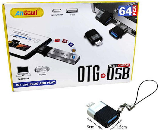 Andowl Q-OTG65 Converter Lightning male to USB-A female 1pcs