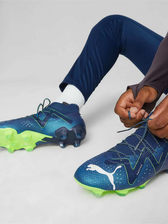 PUMA Future Ultimate Football Shoes with Cleats Persian Blue / White / Pro Green