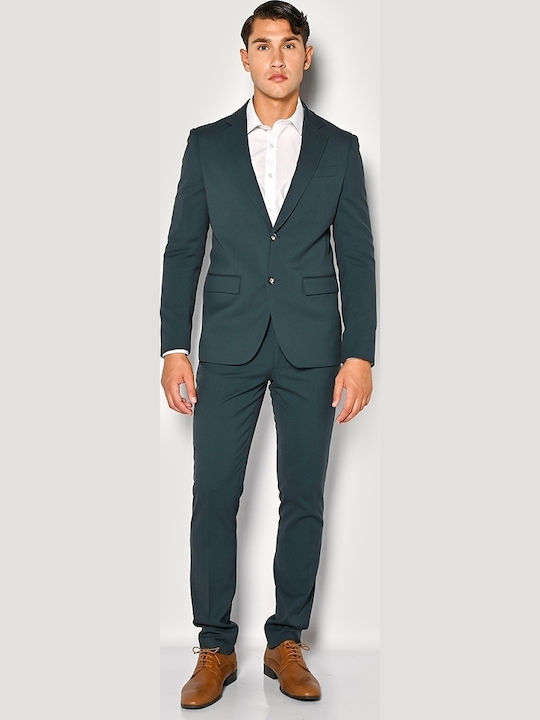 Men's Winter Suit Slim Fit Green