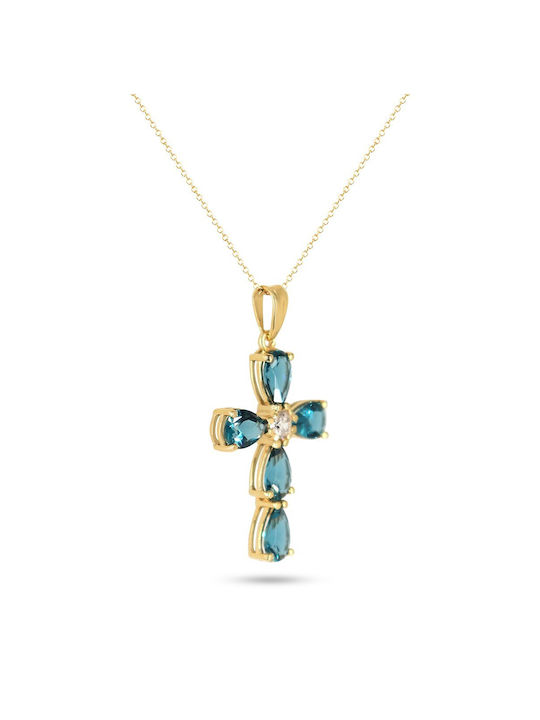 Vitopoulos Women's Gold Cross 14K