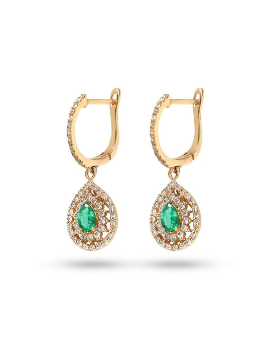 Vitopoulos Earrings made of Gold 18K with Diamond