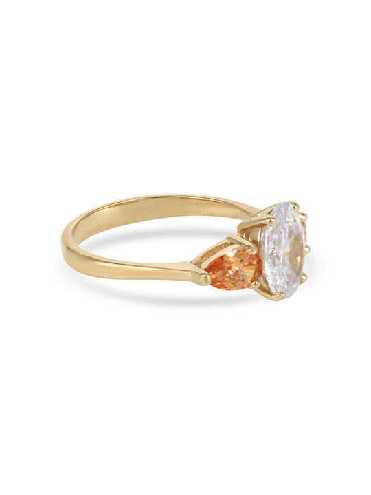 Vitopoulos Women's Gold Ring with Stone 14K