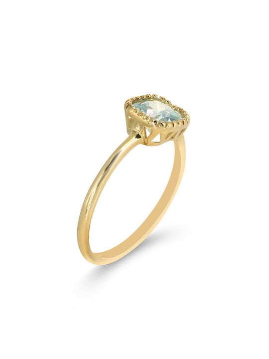 Vitopoulos Women's Gold Ring with Zircon 14K