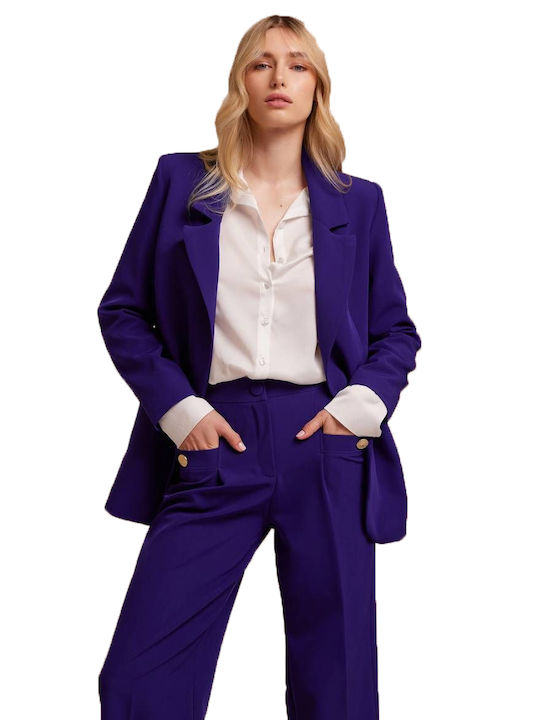 Mind Matter Femei Tesatura Pantaloni Violet