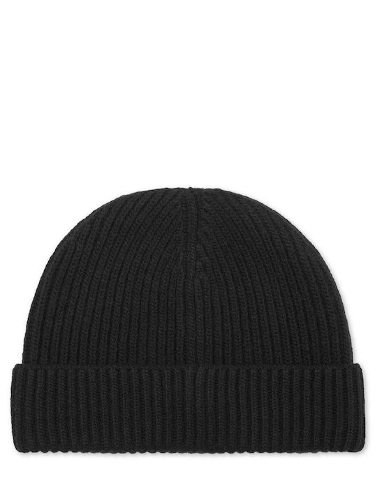 Philipp Plein Beanie Unisex Σκούφος με Rib Πλέξη σε Μαύρο χρώμα