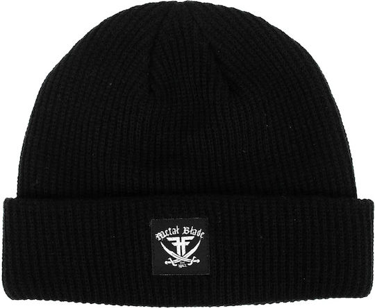 Beanie Unisex Σκούφος Πλεκτός σε Μαύρο χρώμα