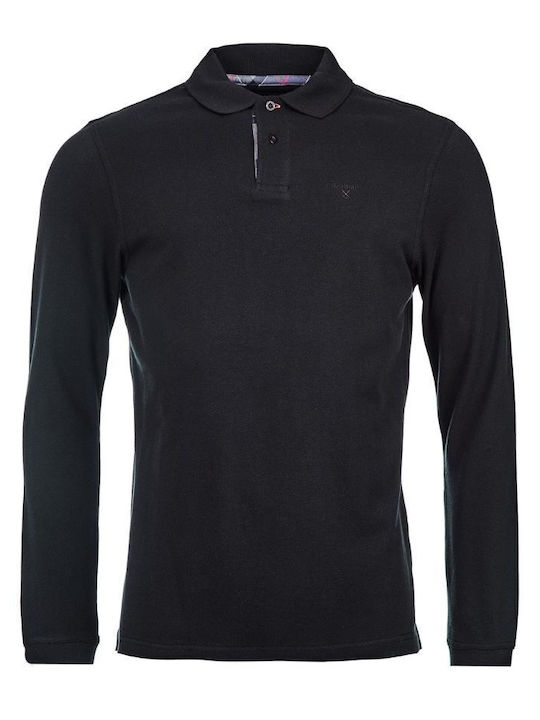 Essential Polo Αθλητική Μπλούζα Μακρυμάνικη Μαύρη