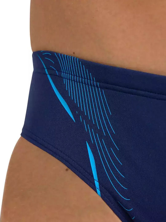 Men's Swimwear Slip Blue with Patterns