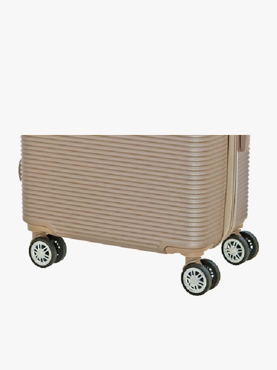 Bartuggi Large Hard Gold Suitcase With 4 Wheels Height 75cm