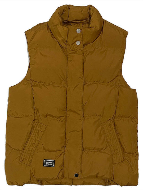 Ustyle Women's Short Puffer Jacket for Winter Tabac Brownc Brown