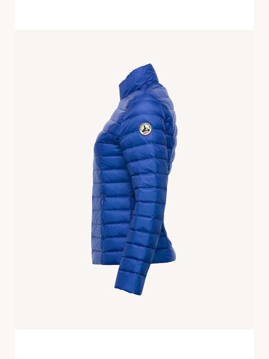 Just Over The Top Women's Long Puffer Jacket for Winter Blue