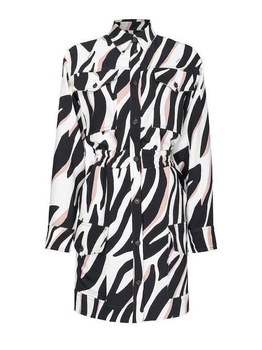 Mini Rochie-Cămașă Animal Print