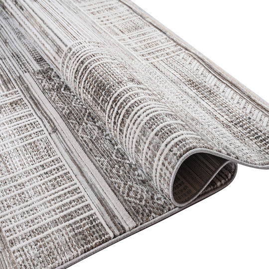 Polcarpet Havana Aztec 793 Teppich Rechteckig Sommer Synthetisch,Polyester/Cotton/Leather mit Fransen Grey White