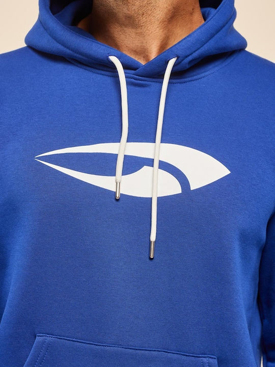 Blue Hunter Men's Sweatshirt with Hood and Pockets Blue