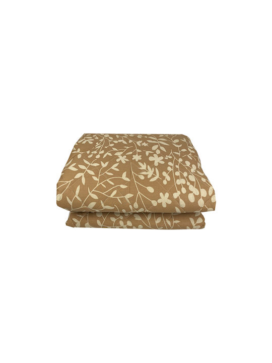 Astron Italy Olia Κουβερλί Υπέρδιπλο Βαμβακερό Beige 220x240cm
