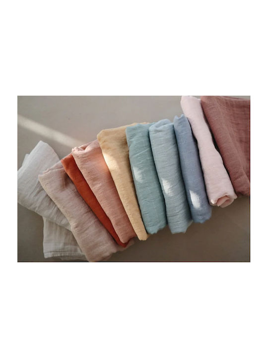 Mushie Muslin Swaddle Wrap Cedar Red 120x120cm.