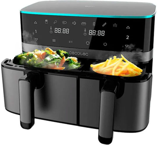Cecotec Cecofry DuoSize 9000 Air Fryer με Διπλό Αποσπώμενο Κάδο 9lt Γκρι