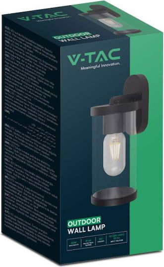 V-TAC Felinar de exterior montat pe perete E27 IP44 9.3x11.6x23.4εκ.