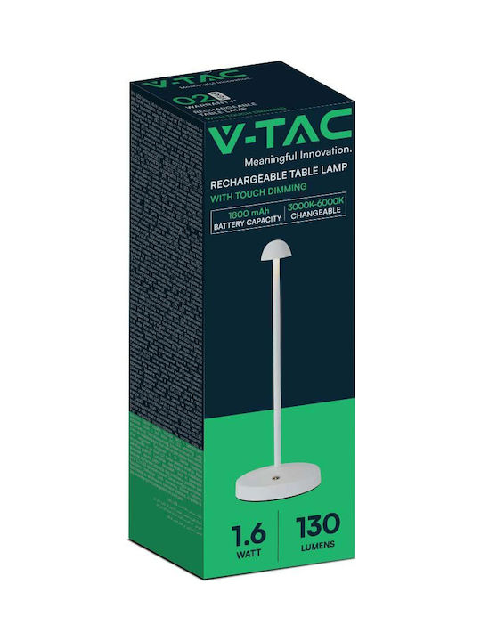 V-TAC Διακοσμητικό Φωτιστικό LED Ρυθμιζόμενο Λευκό 13εκ.