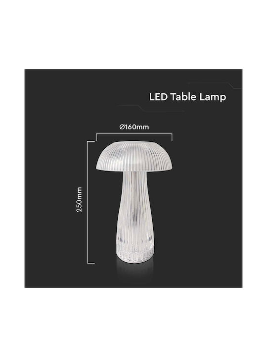 V-TAC Tisch Dekorative Lampe LED Batterie Transparent