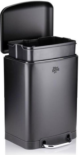 Dirt Devil Inox Банята кошче Софт Клоуз 6лт Черен