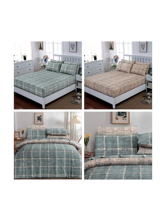 Casa Colori Javeria Pillowcase Set with Envelope Cover Olive 50x70cm.