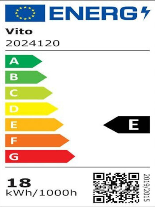 Vito Τετράγωνο Χωνευτό LED Panel 18W με Θερμό Λευκό Φως 3000K 20.5x20.5εκ.