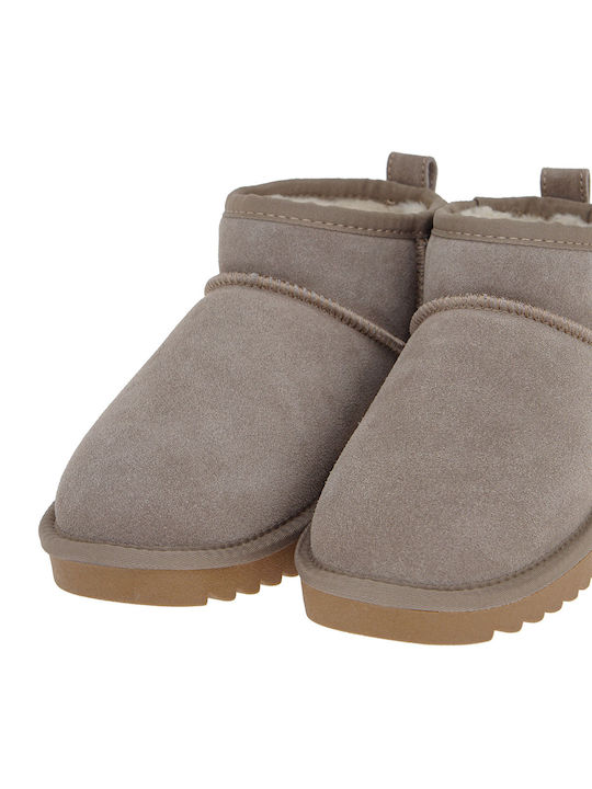 Wildleder Stiefeletten Damen Braun