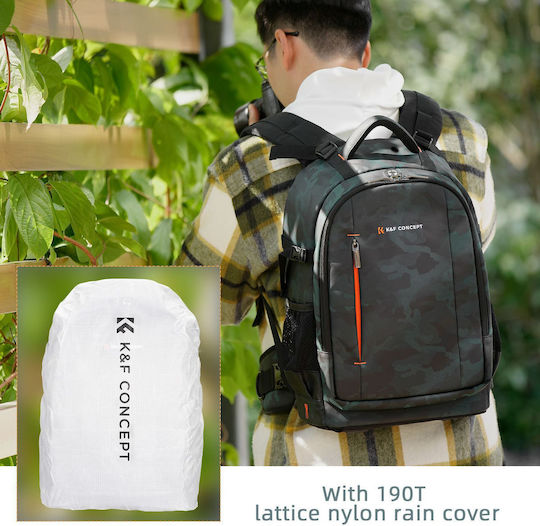 K&F Concept Travel Outdoor Kameratasche Rucksack Fotokamera Camouflage