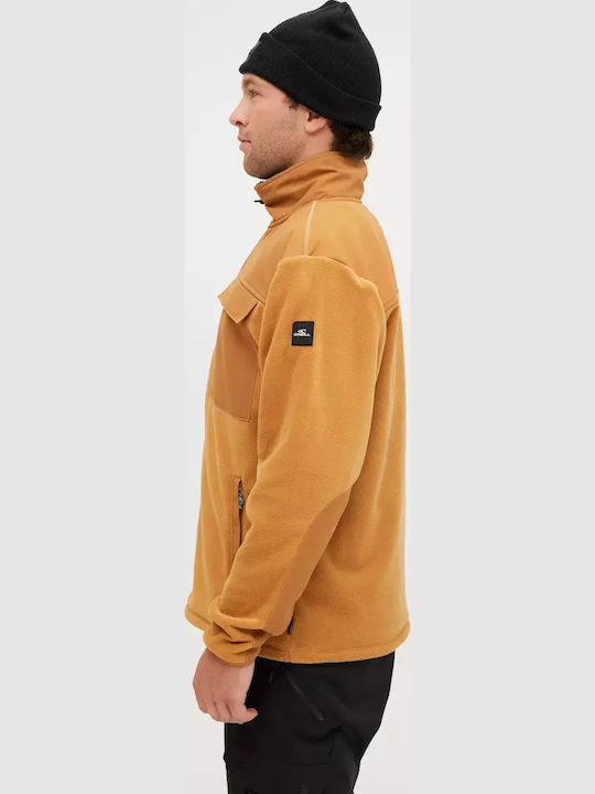 Men's Fleece Cardigan Brown