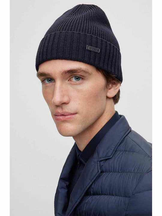 Fati Beanie Ανδρικός Σκούφος με Rib Πλέξη σε Μπλε χρώμα