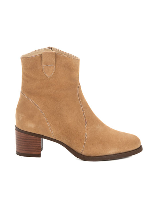 Piesanto Damen Cowboy-Stiefeletten Beige