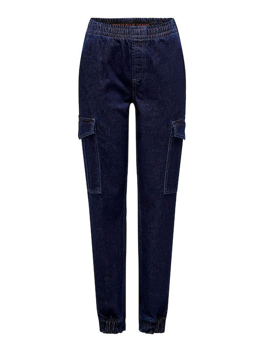 Only Damen Denim Cargo Hose Rot