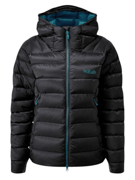 Women's Short Puffer Jacket for Winter Black