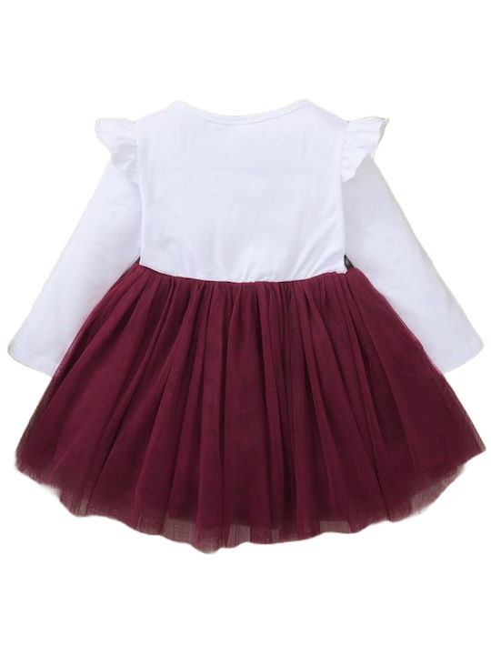 TakTakBaby Kids Dress Tulle Long Sleeve White