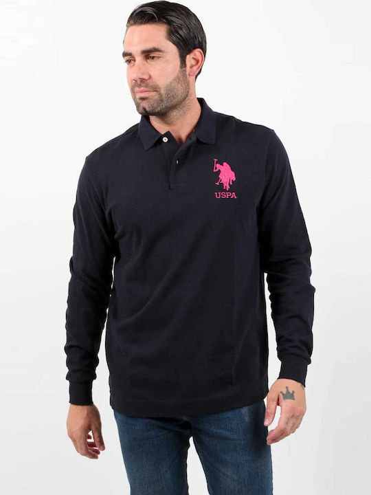 U.S. Polo Assn. Men's Long Sleeve Blouse Polo Navy Blue