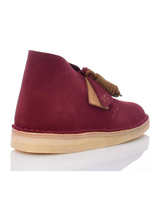 Desert Wildleder Burgundisch Herrenstiefel