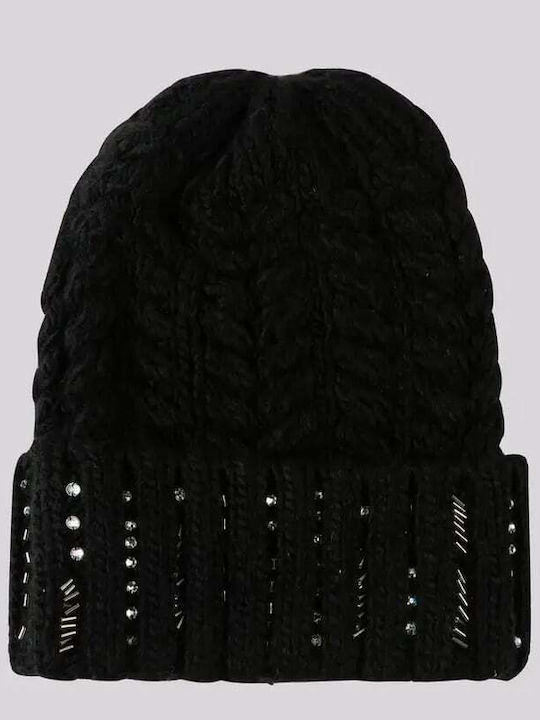 Beanie Unisex Beanie Knitted in Black color