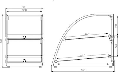 Ventus Food Display Cabinet VE70N